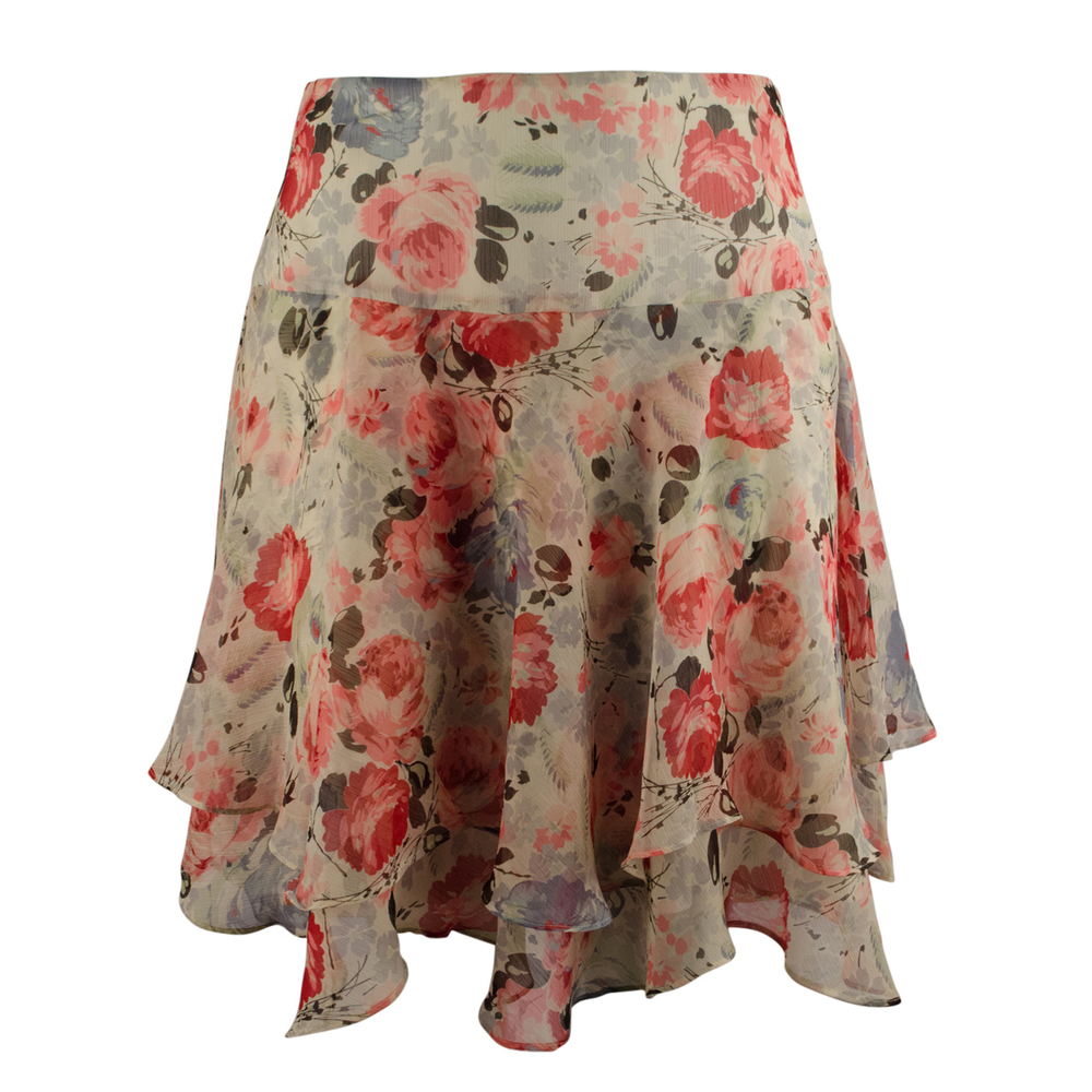 NWT Lauren Ralph Lauren Women's Plus Size Floral Print Tiered Skirt-M-18W $120